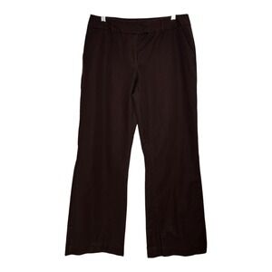 Worthington Womens Brown Modern Fit Pants Size 10 Cotton Blend Career Office